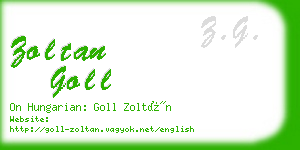 zoltan goll business card